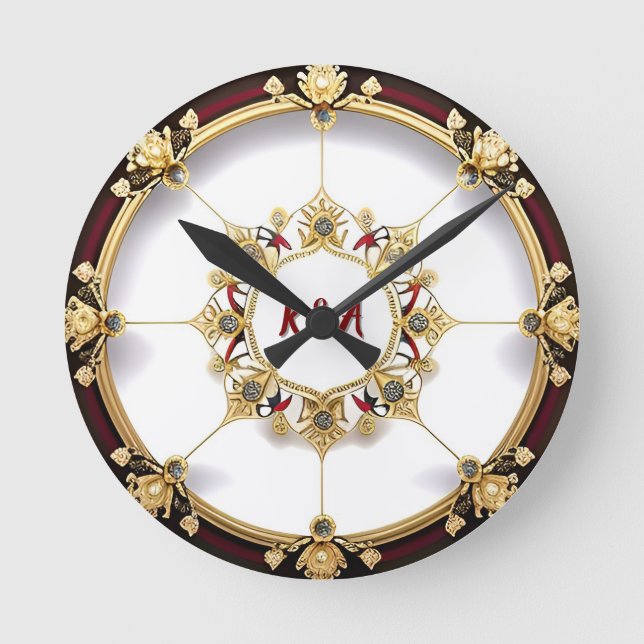 Luxury Royal Style Home Decor Round Clock (Front)