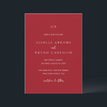 Luxury Ruby Red Elegant Wedding Save The Date<br><div class="desc">Luxury ruby red wedding save the date, designed for couples embracing a bold, romantic, and elevated style. Featuring a rich jewel-toned background paired with elegant typography, this design captures the essence of modern romance and timeless sophistication. Deep red hues symbolize passion and celebration, making this perfect for formal, evening, or...</div>