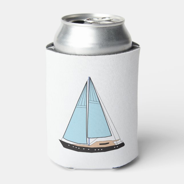 Luxury Sailing Yacht Boat Can Cooler (Can Front)