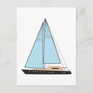 Luxury Sailing Yacht Boat Postcard