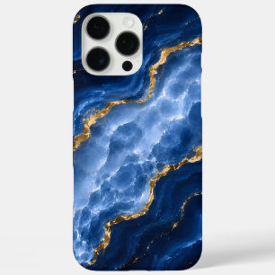 Luxury Sapphire Marble Agate iPhone 16 Pro Max Case