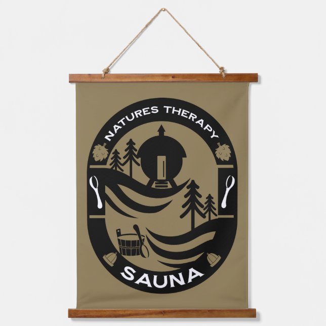 luxury Sauna Gift Hanging Tapestry (Front)