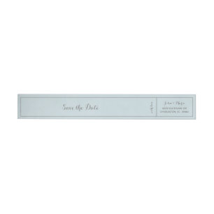 Luxury Save the Date Script Return Address Wrap Around Label