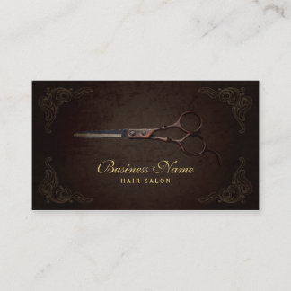 Luxury Scissor Hair Stylist Salon Business Card