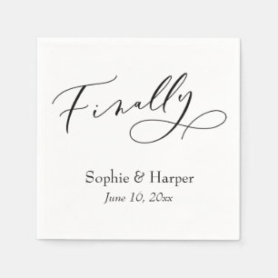 Luxury Script Font Simple Typography Finally Napkin