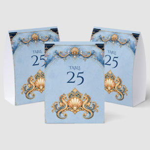 Luxury seahorse beach wedding table accessories