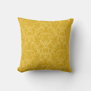 Luxury seamless golden floral wallpaper cushion