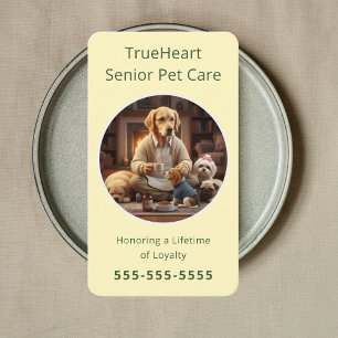 Luxury Senior Pet Care Branding Senior Dog Sitter Business Card