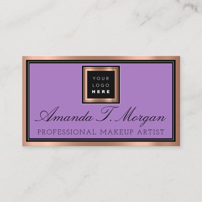 Luxury Services Wedding Event Production Violet Business Card (Front)