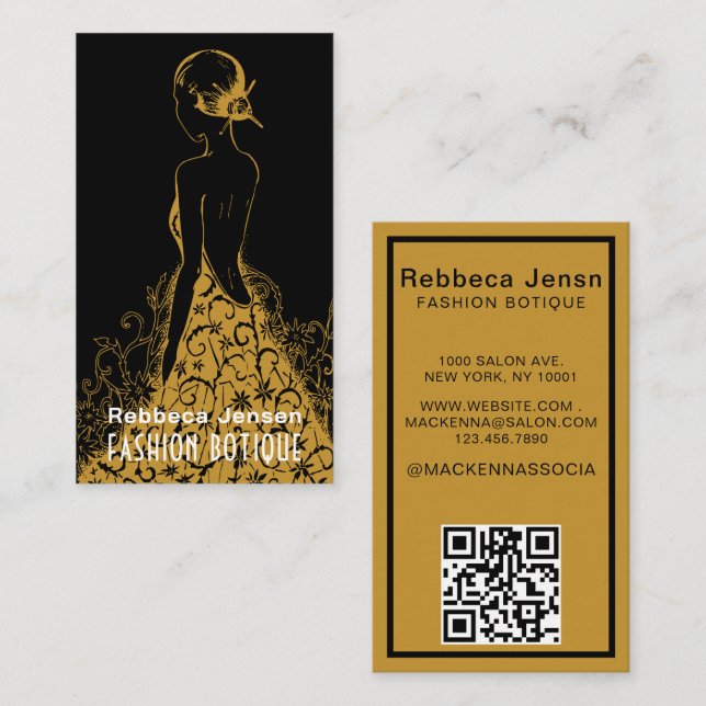 Luxury Shopping Fashion Add Your Text Business Business Card (Front/Back)