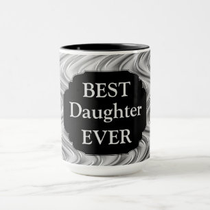 Luxury Silver ‘Best Daughter Ever’ design Mug