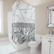 Luxury Silver Dollars Interior Marble Glitter Show
