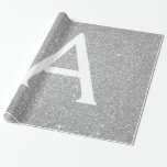 Luxury Silver Glitter and Sparkle Monogram Wrapping Paper<br><div class="desc">Luxury Silver Faux Glitter and Sparkle Elegant Gift Wrapping Paper. This gift wrapping paper can be customised to include your initial and first name for a gift package for a Girl's Baby Shower,  Bridal Shower,  Bachelorette Party or Girl's Birthday Party.</div>