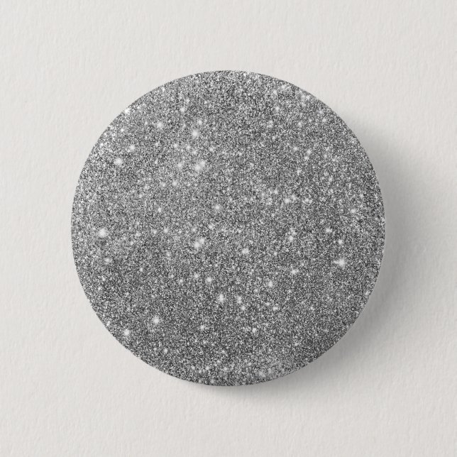 Luxury Silver Glitter Button (Front)