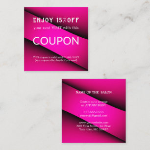 Luxury Silver Glitter Salon Supplies Discount Card