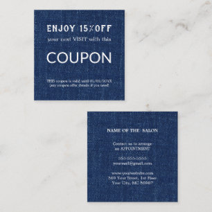 Luxury Silver Glitter Salon Supplies Discount Card