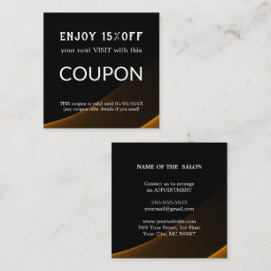 Luxury Silver Glitter Salon Supplies Discount Card