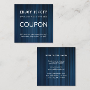 Luxury Silver Glitter Salon Supplies Discount Card