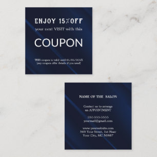 Luxury Silver Glitter Salon Supplies Discount Card
