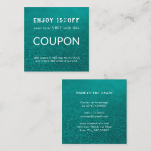 Luxury Silver Glitter Salon Supplies Discount Card