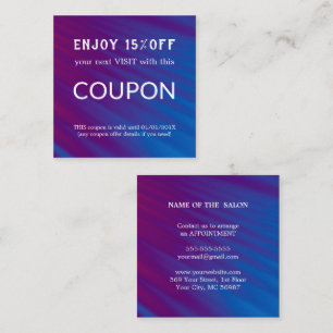 Luxury Silver Glitter Salon Supplies Discount Card