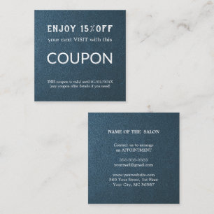 Luxury Silver Glitter Salon Supplies Discount Card