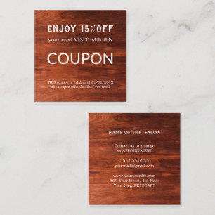 Luxury Silver Glitter Salon Supplies Discount Card