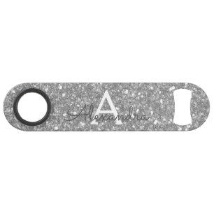 Luxury Silver Glitter & Sparkle Monogram