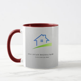 Luxury Silver Metallic Real Estate Agent Business Mug