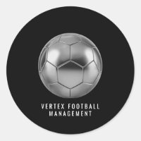 Luxury Silver Soccer Ball Round Corporate Envelope