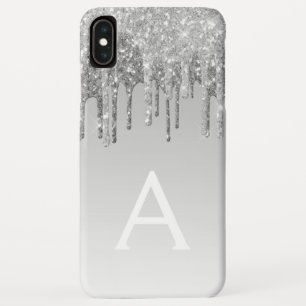 Luxury Silver Sparkle Glitter Monogram iPhone XS Max Case