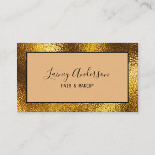 Luxury simple Trendy faux gold foil texture Business Card