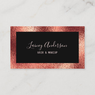 Luxury simple Trendy faux metallic rose gold foil  Business Card