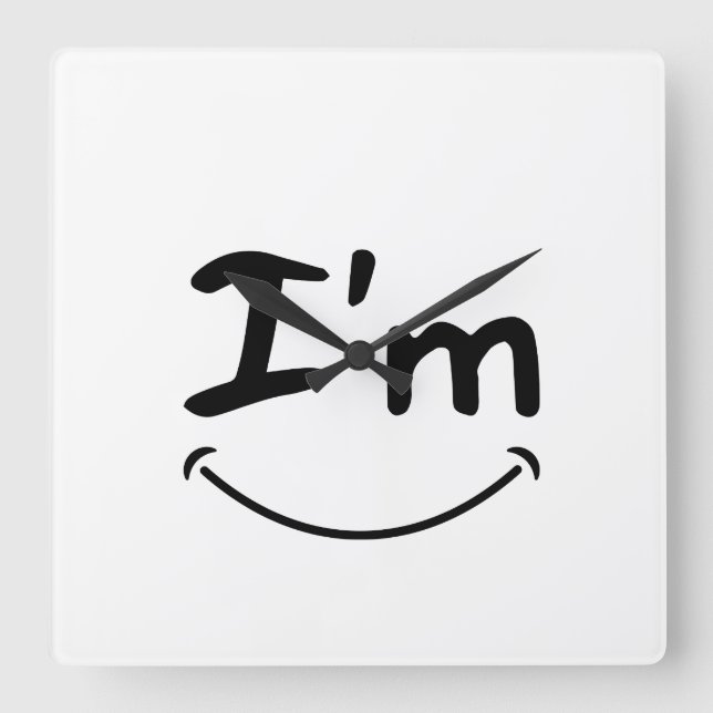 luxury smile wall clock (Front)