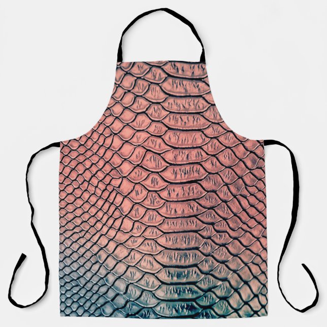 Luxury snake skin texture backgroundtexture,leathe apron (Front)