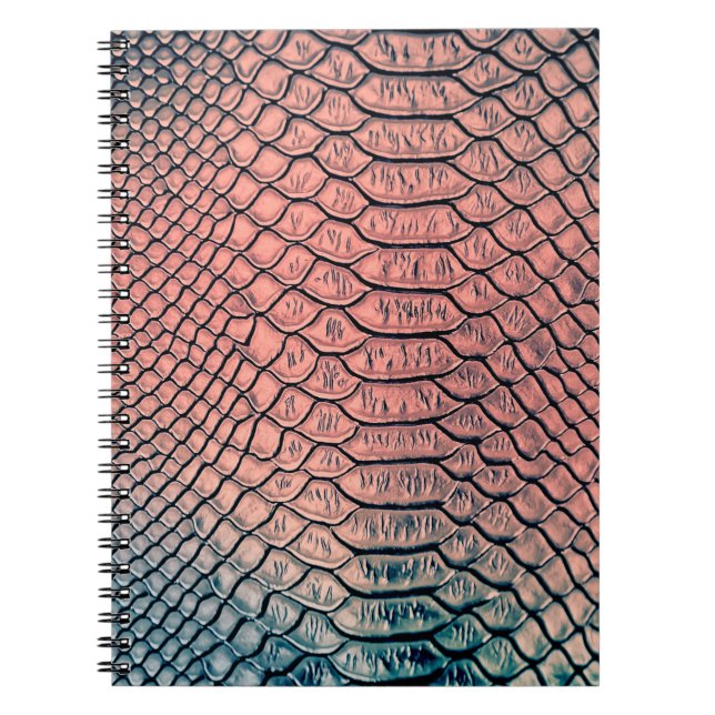 Luxury snake skin texture backgroundtexture,leathe notebook (Front)