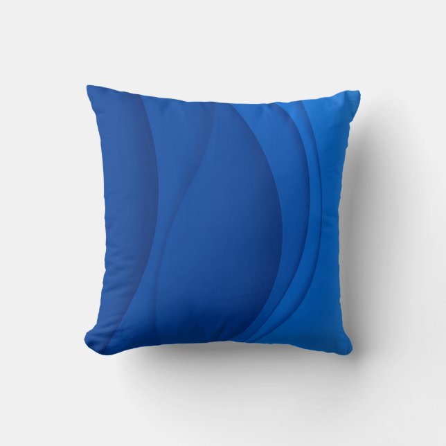 Luxury Soft Blue Wave Cushion (Front)