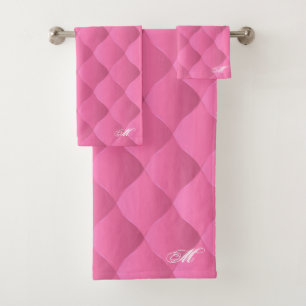 Luxury Soft Pink Monogrammed Customise Bath Towel Set