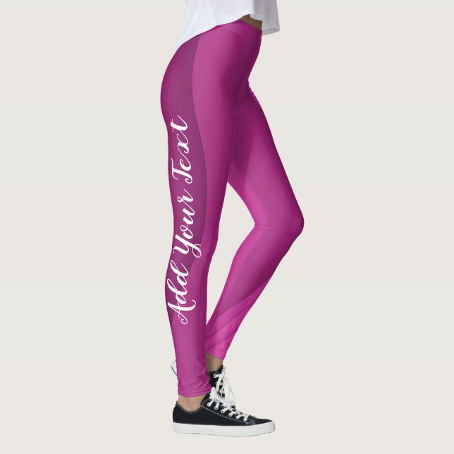 Luxury Soft Pink Wave Leggings (Right)