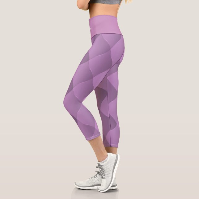 Luxury Soft Purple Capri Leggings (Left)