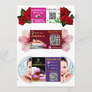 Luxury Spa Card – Elegant design featuring a red r