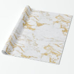 Luxury Sparkle Gold Foil Marble Wrapping Paper<br><div class="desc">Luxury Sparkle Gold Foil Marble Gift Wrapping Paper featuring stunning marble in a faux,  glittery gold foil pattern on chic classic marble background. Please contact us at cedarandstring@gmail.com if you need assistance with the design or matching products.</div>