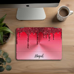 Luxury Sparkle Red Dripping Glitter Personalised, iPad Pro Cover<br><div class="desc">Beautiful Luxury Sparkle Red Dripping Glitter With Brushed Metal Texture Design Personalised iPad Pro Cover</div>