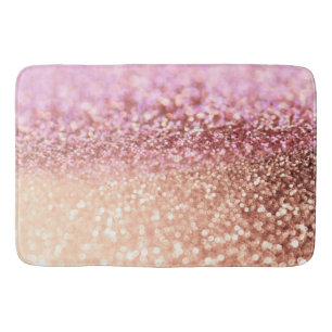 Luxury Sparkling Pink Ombre Glitter Gradient Bath Mat