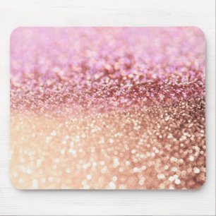 Luxury Sparkling Pink Ombre Glitter Gradient Mouse Pad