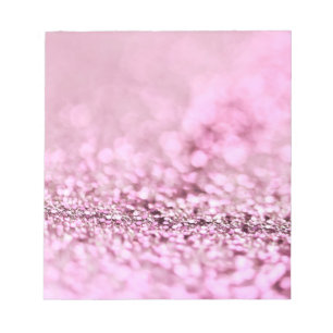 Luxury Sparkling Pink Rose Gold Glitter Notepad