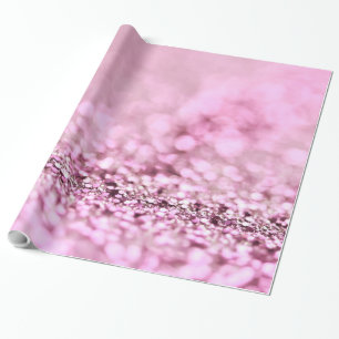 Luxury Sparkling Pink Rose Gold Glitter Wrapping Paper