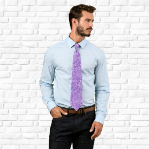Luxury Sparkly Amethyst Purple Glitter Tie