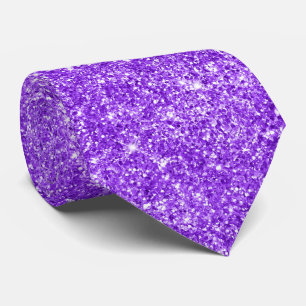 Luxury Sparkly Bright Violet Glitter Tie