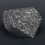 Luxury Sparkly Charcoal Glitter Tie<br><div class="desc">Modern luxury sparkly charcoal black and dark grey glitter graphic art design. Trendy novelty gift for your special event. A faux glitter look with sparkles that you can copy and paste if you'd like a few extra. This graphic art design prints like a photo and transfers nicely to many gifts....</div>